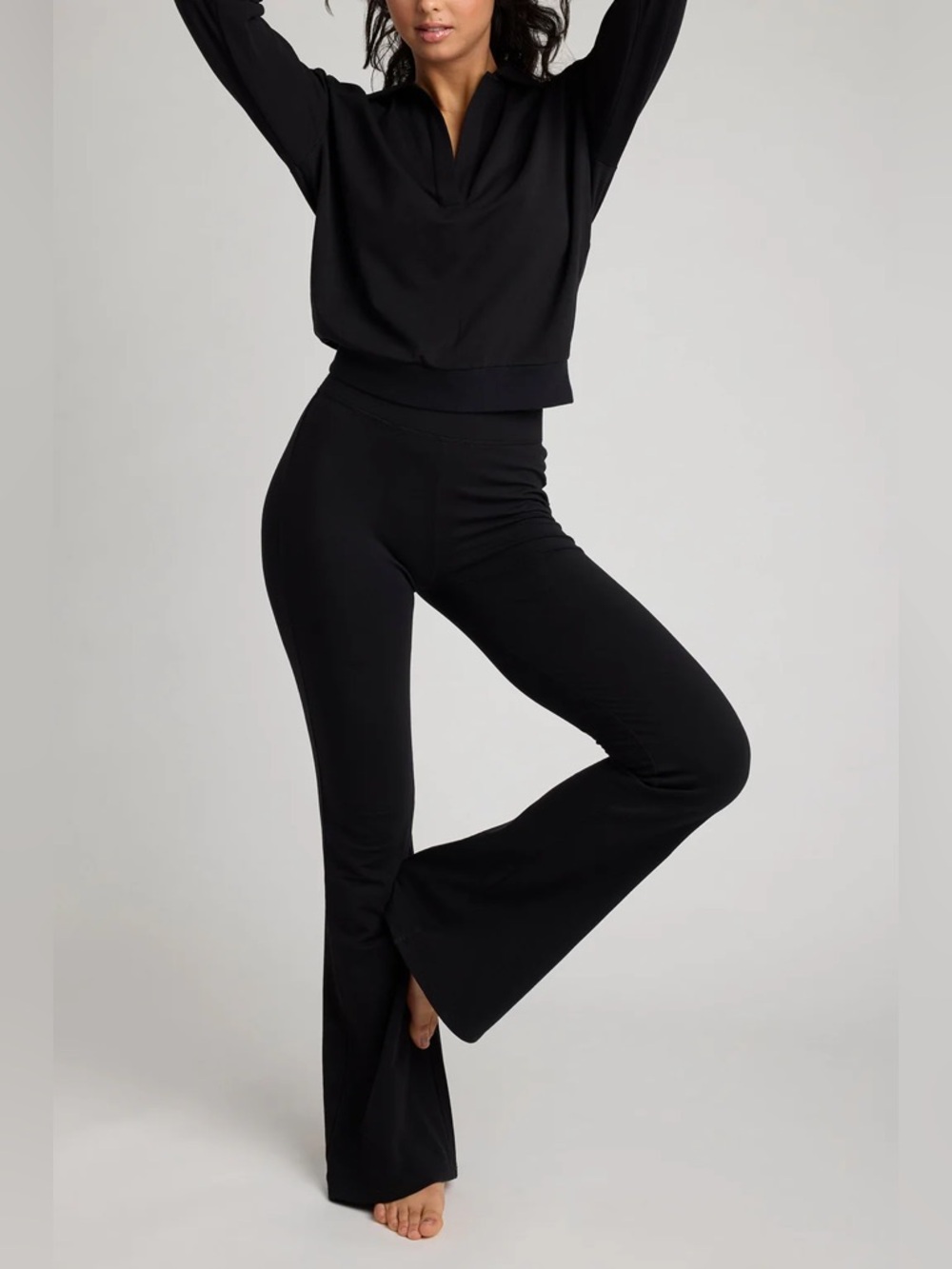 Negative Club Flare Pants in Black Size S